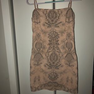 Embroidered Mini Dress